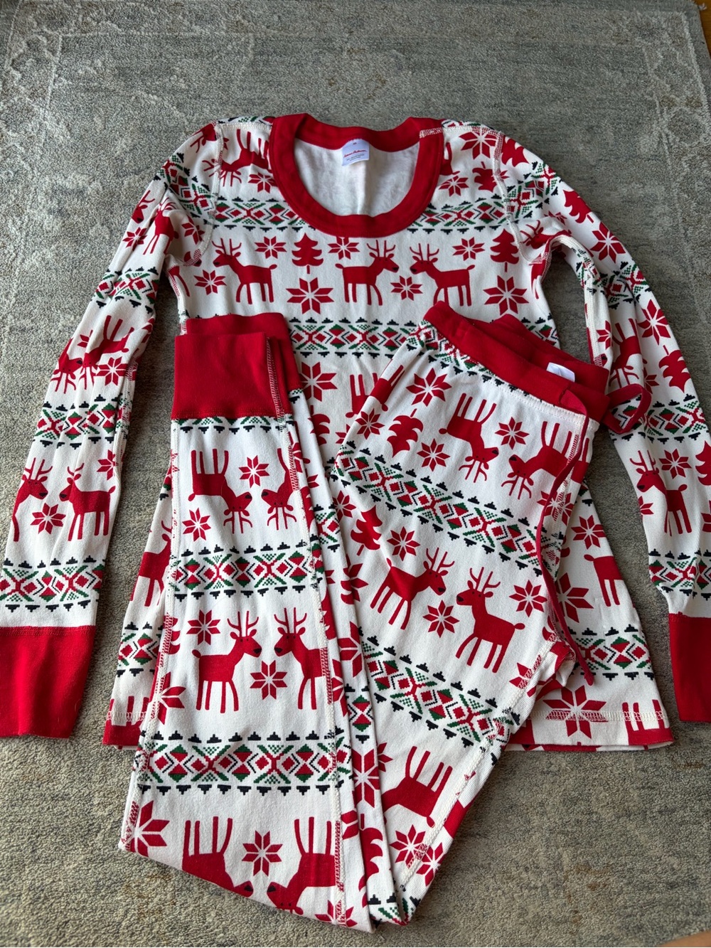 Hanna Andersson Women’s XS “Dear Deer” Long John Pajama Set